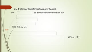 Linear transformation and application | PPTX