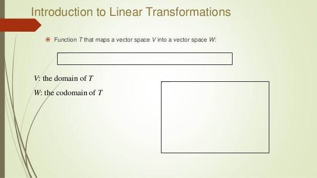 Linear transformation and application