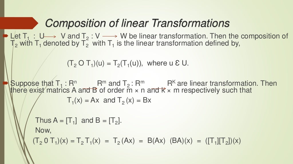 Linear transformation and application