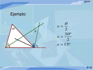 Inicio




15
2
30
2
x
x
x

30°
x
Ejemplo:
 