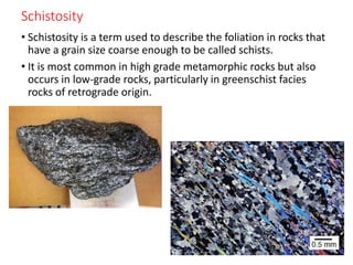 Shistosity Rocks Lineation and foliation | PPTX