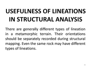 Lineation and their types | PPTX