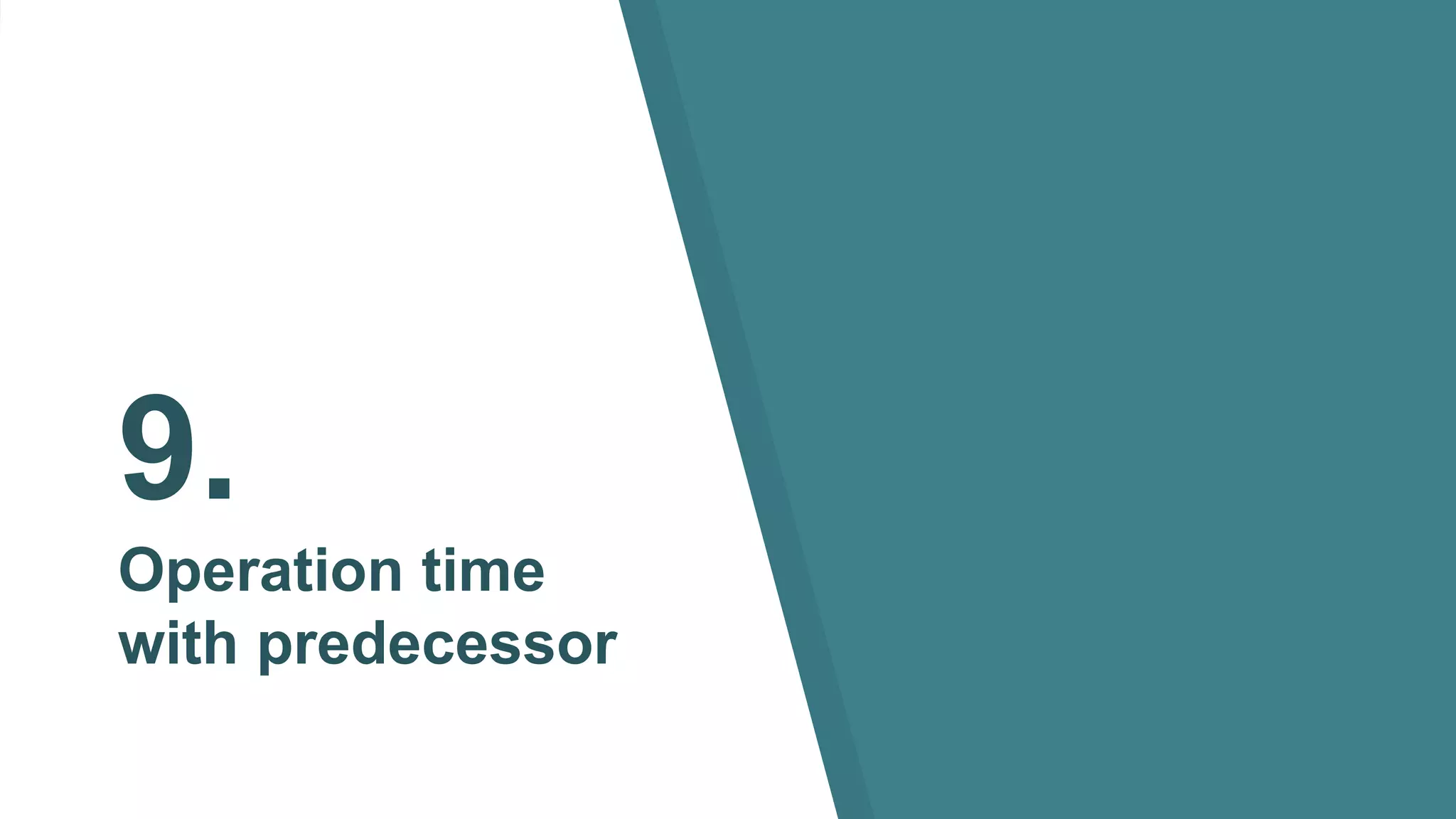 9.
Operation time
with predecessor
 