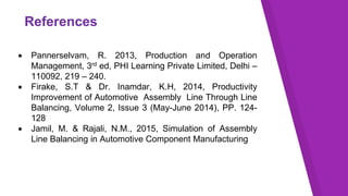Assembly Line Balancing | Case Study | PPTX
