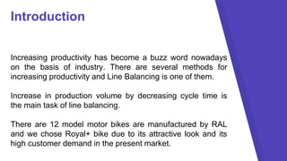 Assembly Line Balancing | Case Study | PPTX