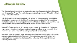 Assembly Line Balancing | Case Study | PPTX