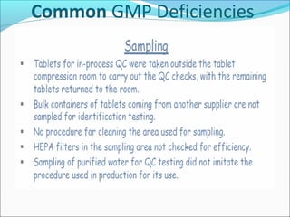 Common GMP Deficiencies

 