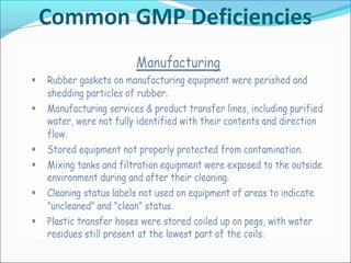 Common GMP Deficiencies

 