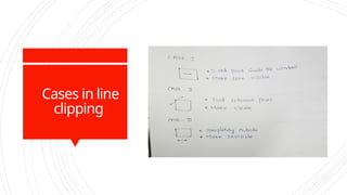 Cases in line
clipping
 