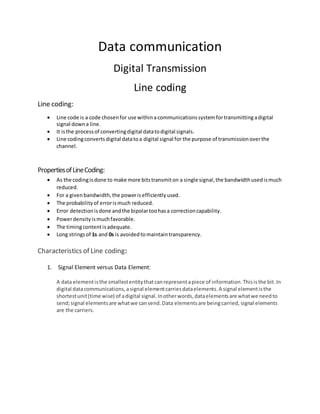 Line coding | PDF