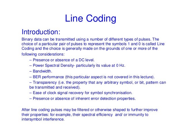 Line coding