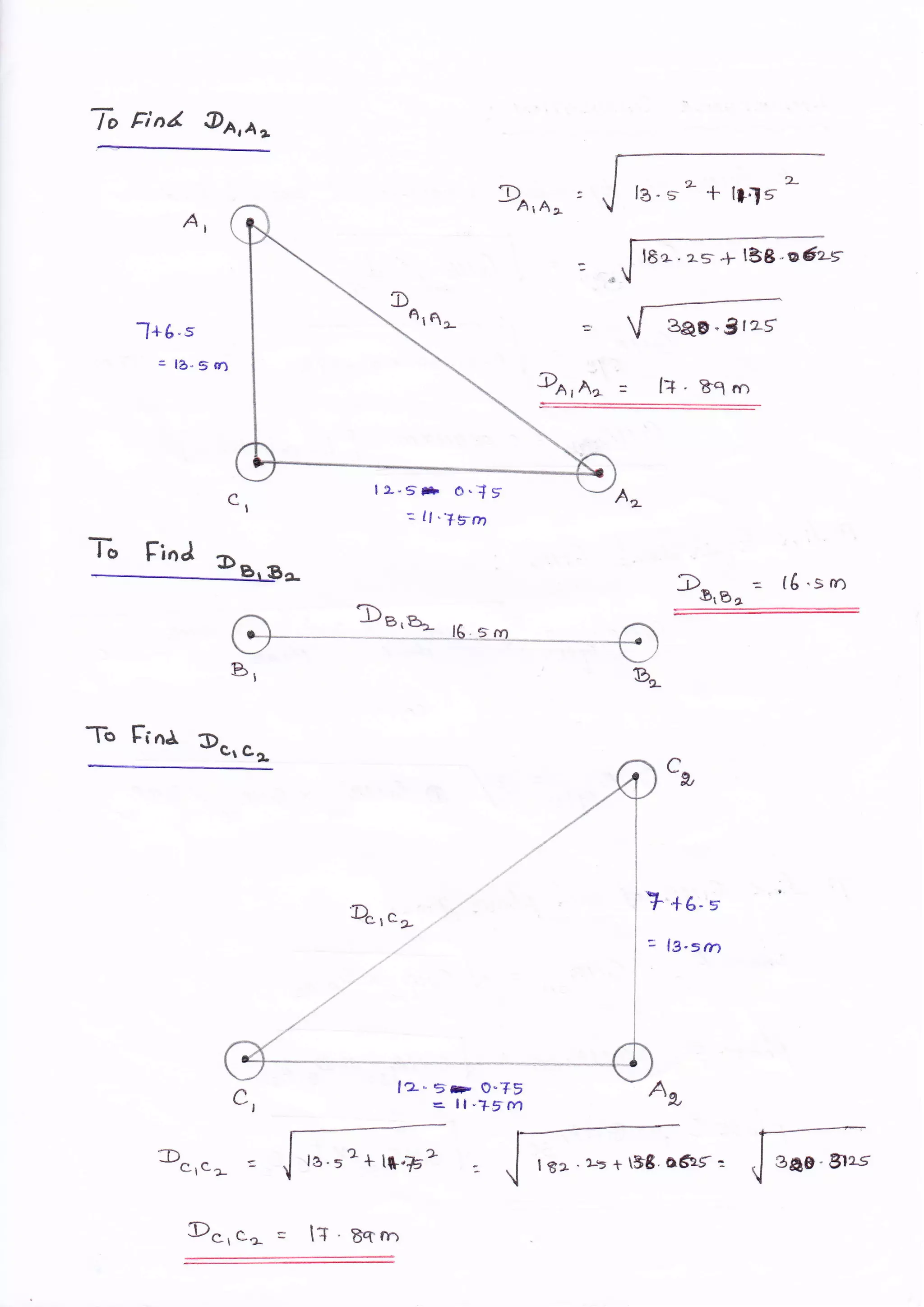 Ti r;rd 0^,n*
l+6-s
= lg-Srn
At
etfl-
ta"5r o.Ty
-- ll'?ro
D^,A, = l+"tqno
Da'"- =
D.,
"*
Do,uo = t6 "s rn
G Ptr%.,e-.
Br
To F'iol De. c,
D*, cr *6" s
13-srn
cl lz--, r g"?E
=. I | "?5frt
13.so + lj"1r
3&E . ttzs
. 2-5 + t58. a&f =
= tq.trqrn
 