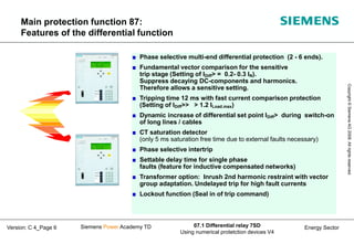 7sd52 Line differential protection 7 sd52x 7sd610. siemens | PPT