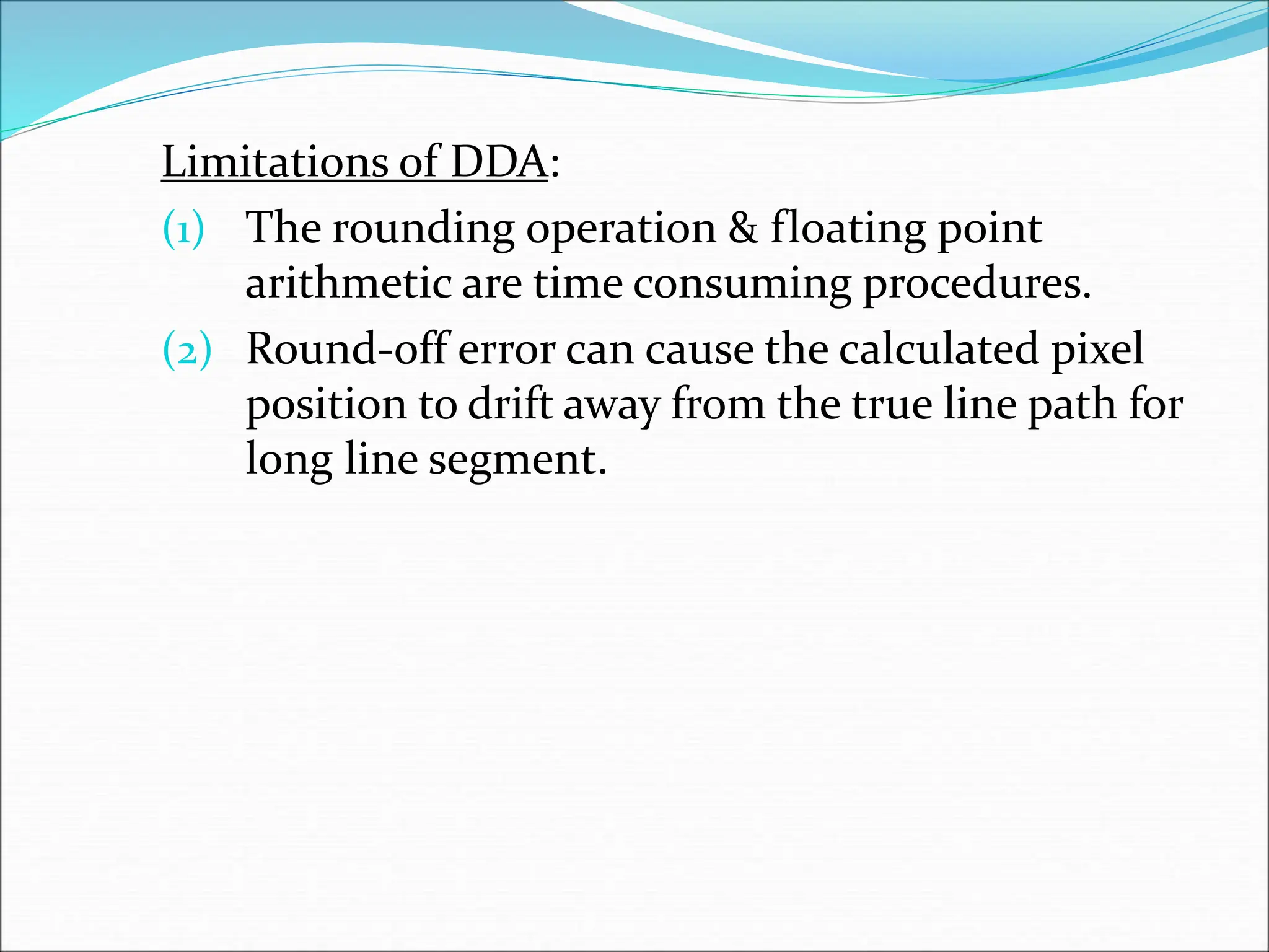 Computer graphics LINE DRAWING algorithm.pptx | Computing | Technology ...