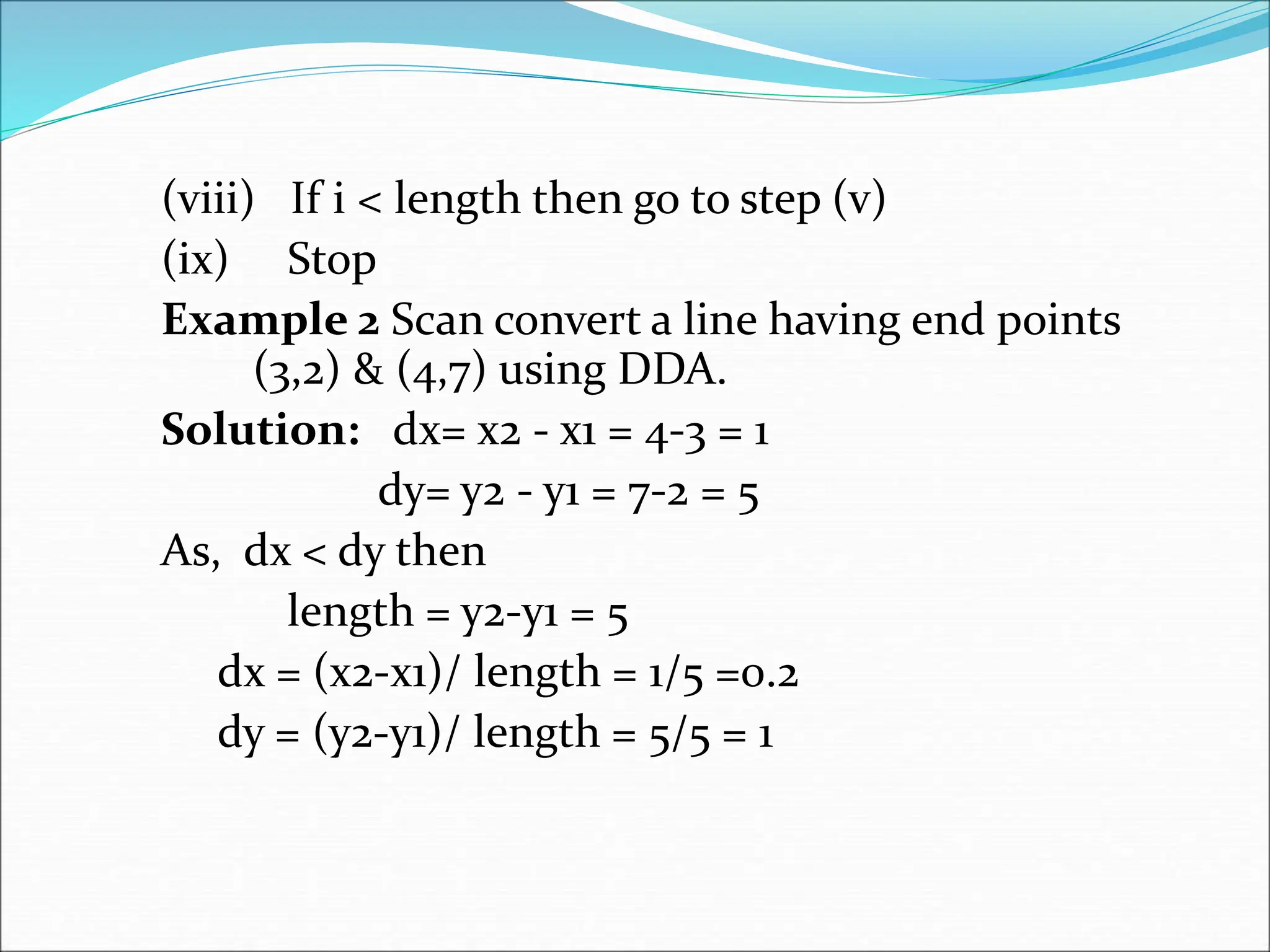 Computer graphics LINE DRAWING algorithm.pptx | Computing | Technology ...