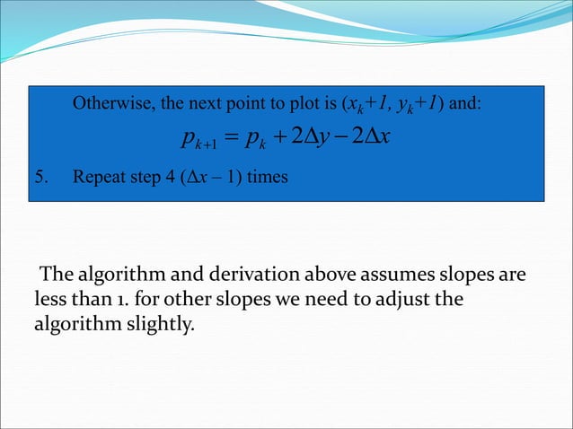 Computer graphics LINE DRAWING algorithm.pptx | Computing | Technology ...