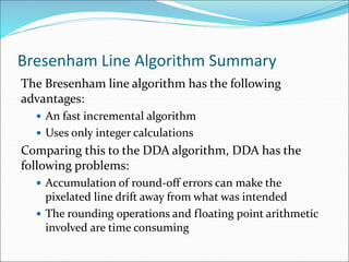 Computer graphics LINE DRAWING algorithm.pptx | Computing | Technology ...