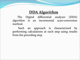 Computer graphics LINE DRAWING algorithm.pptx | Computing | Technology ...
