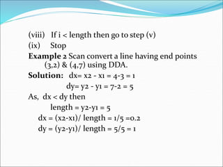 Computer graphics LINE DRAWING algorithm.pptx | Computing | Technology ...