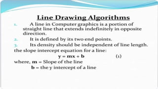 Line drawing algorithm in Computer Graphics.pptx