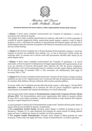 Ambulanze e beni strumentali: Linee guida 2015