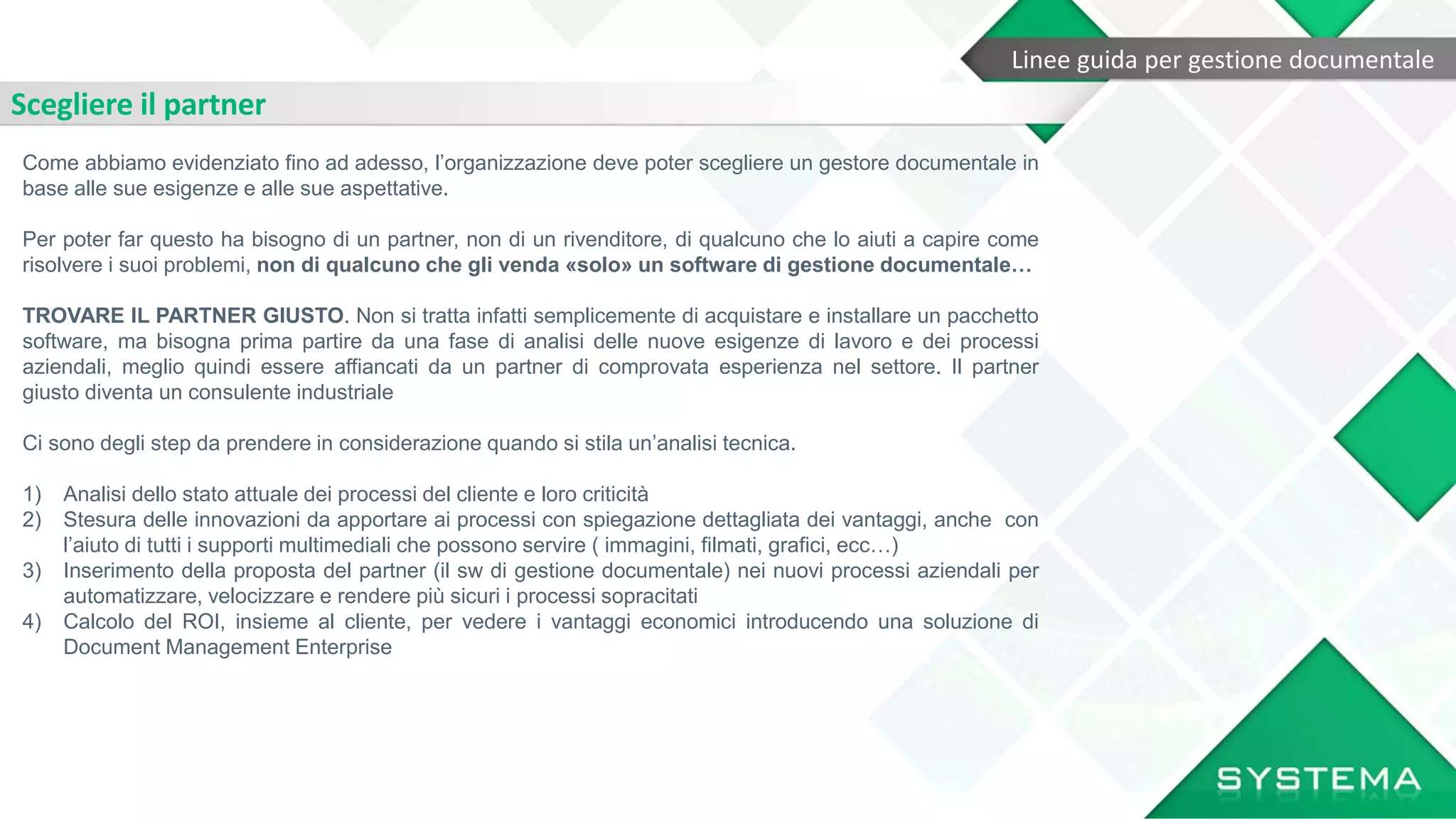 Linee guida per la gestione documentale | PPTX