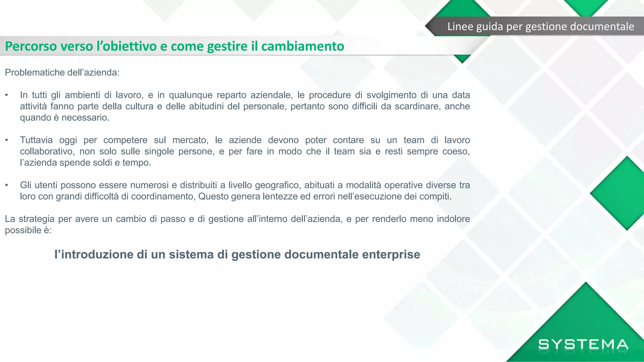 Linee guida per la gestione documentale | PPTX