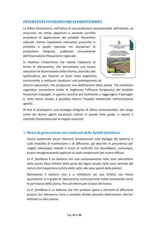 Pag. 25 di 38 
INTERVENTI FITOSANITARI ECOSOSTENIBILI 
La difesa fitosanitaria, nell’ottica di una protezione ecosostenibi...