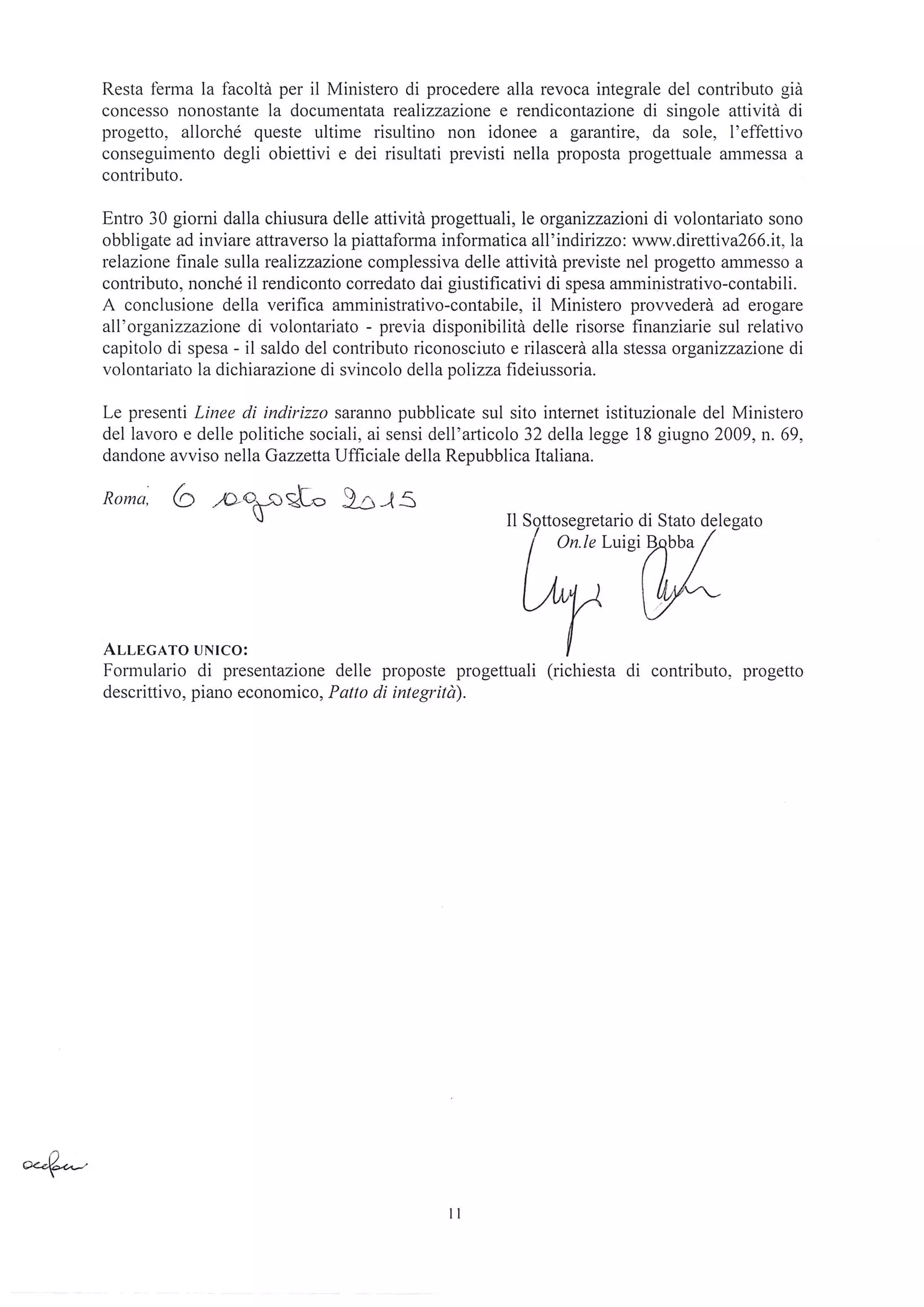 Bando Volontariato L. 266/91