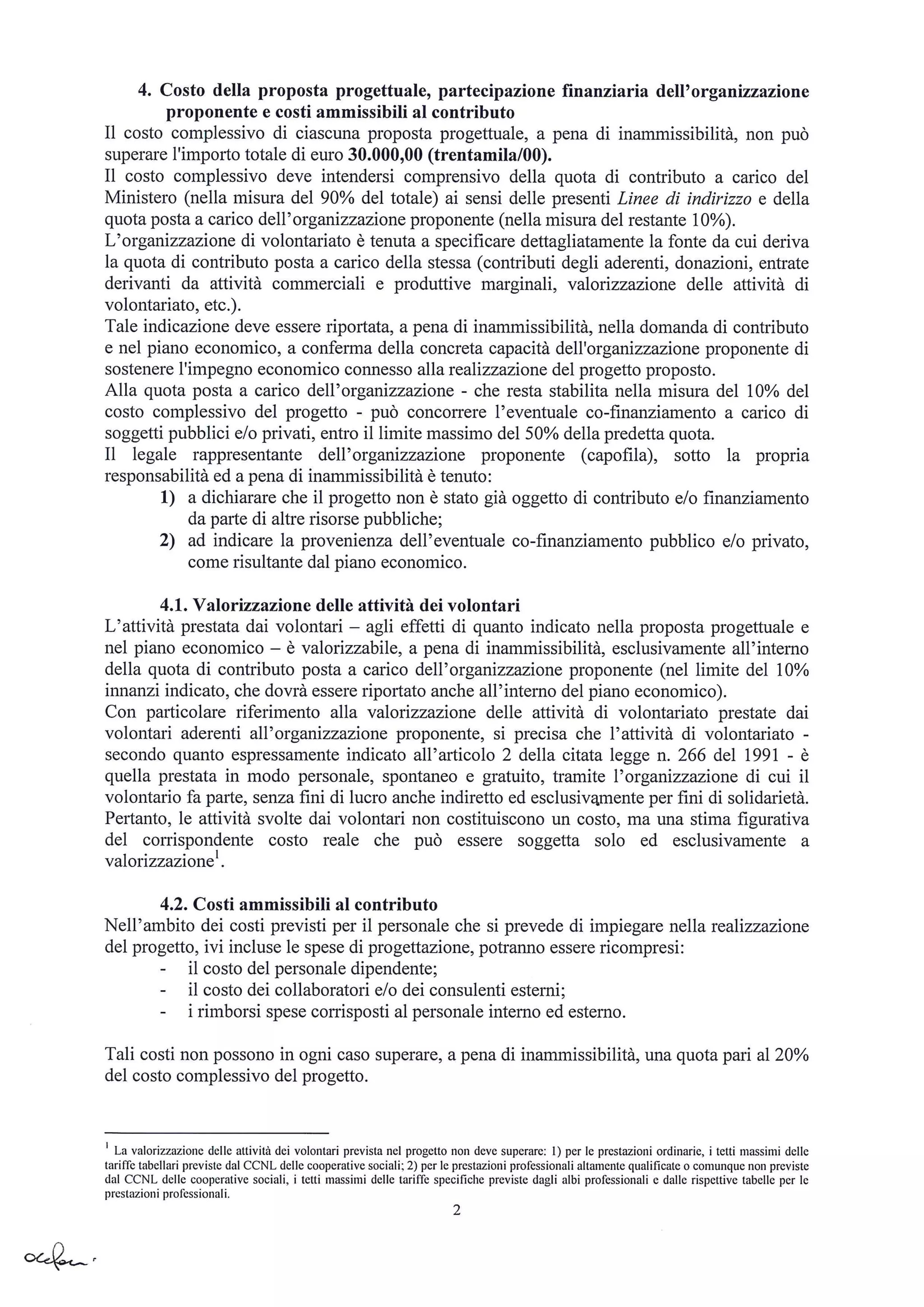 Bando Volontariato L. 266/91