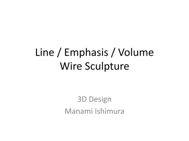 Line emphasis volume Shoe Design - Wire Sculpture | PPT