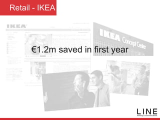 Retail - IKEA
€1.2m saved in first year
 