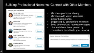 Building Professional Networks: Connect with Other Members
• Members you know already
• Members with whom you share
simila...
