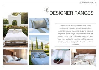 De Singer Ranges Linen Drawer Digital Catalogue | PDF