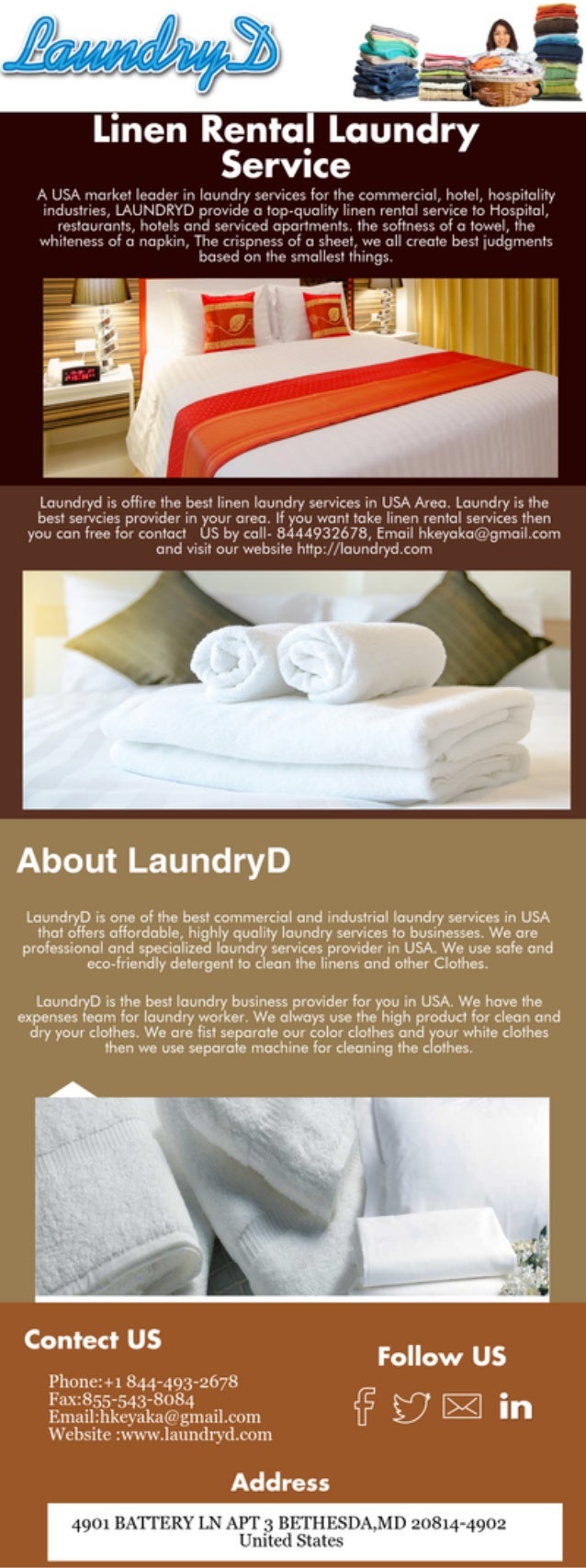 Linen rental laundry service