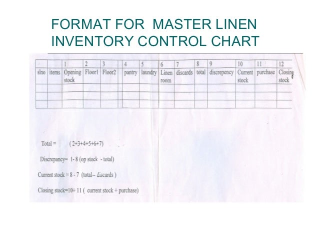 linen room operation linen inventory sheet