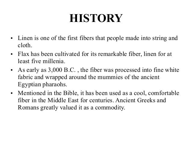 history of linen fabric