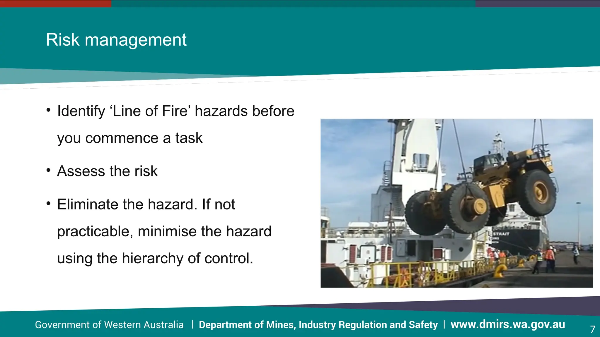 Line of fire hazard recognition ppt dmp pptx
