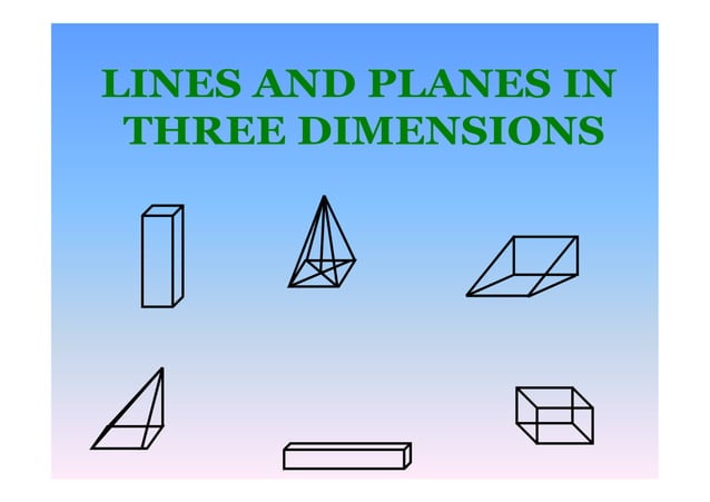 Line Plane In 3 Dimension | PPT
