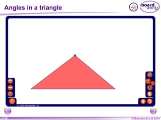 Angles in a triangle 