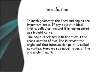 Lines and angles class 9 ppt made by hardik kapoor | PPTX