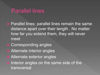 Lines and angles | PPTX