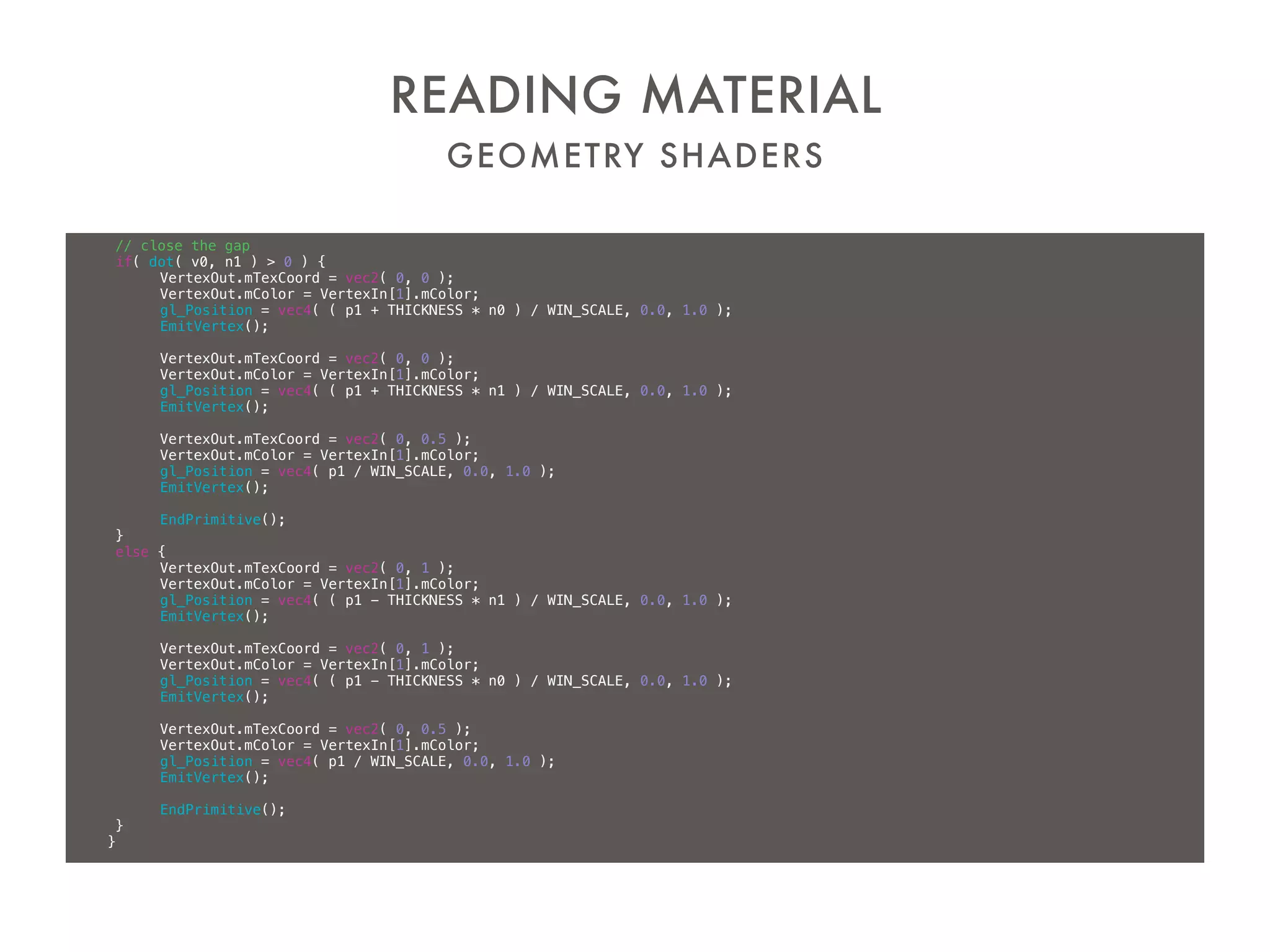 Lines and geometry shaders | PPT