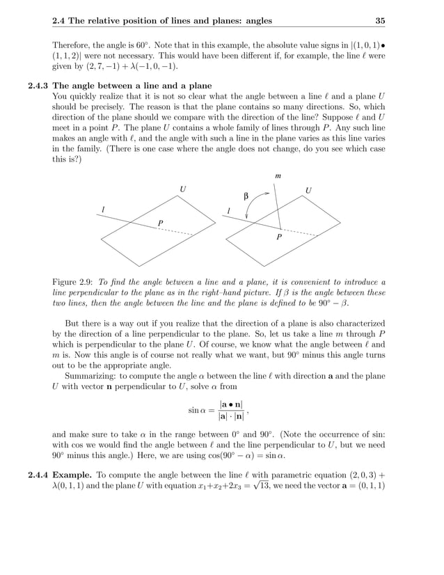 Lines and planes in space