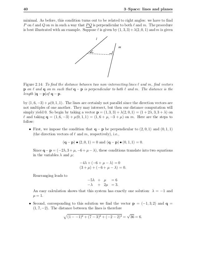 Lines And Planes In Space