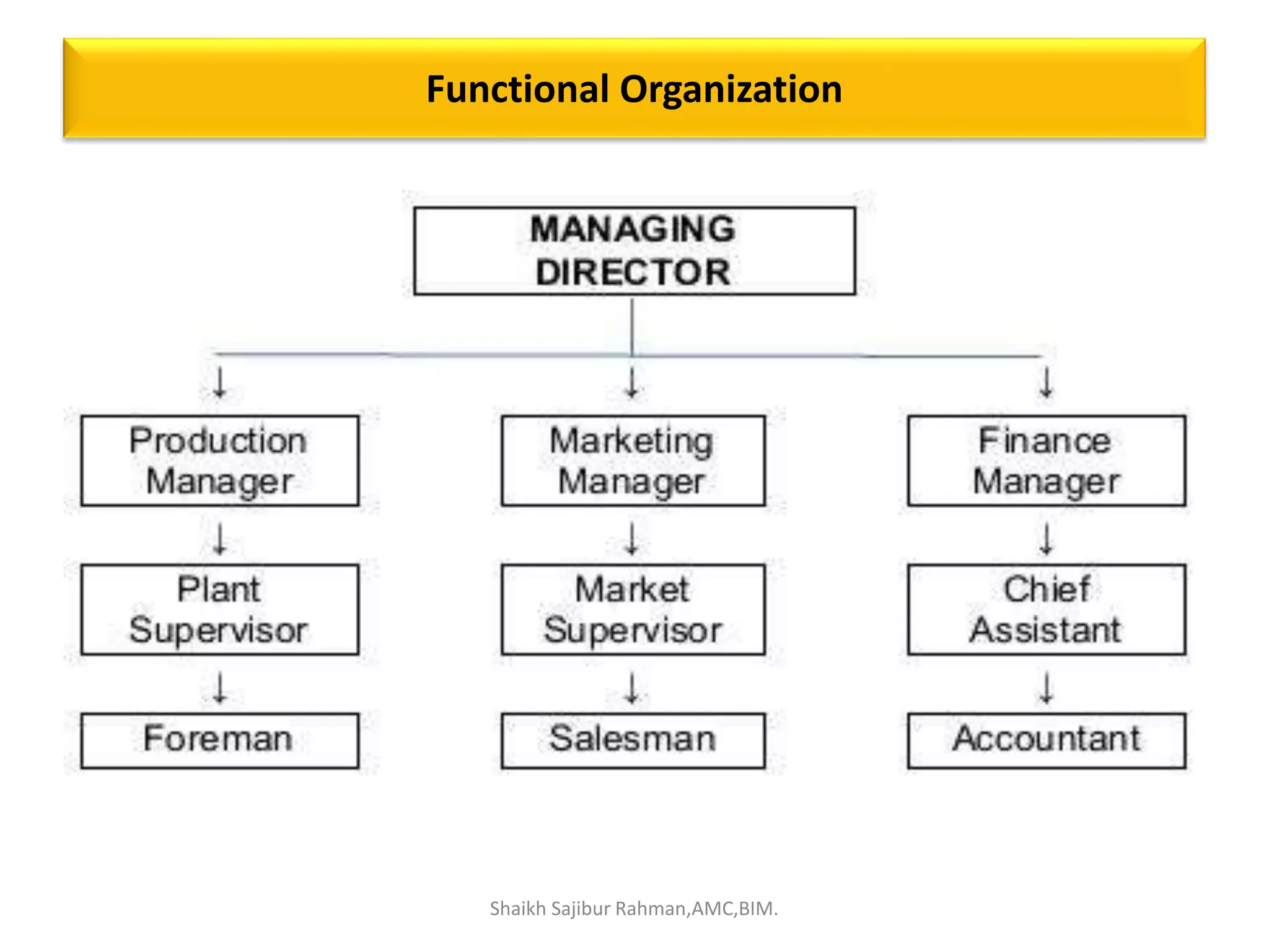 Functional Organization
Shaikh Sajibur Rahman,AMC,BIM.
 