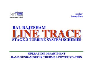 LINE TRACE
LINE TRACE
LINE TRACE
BAL RAJESHAM
BAL RAJESHAM
BAL RAJESHAM
STAGE-3 TURBINE SYSTEM SCHEMES
STAGE
STAGE-
-3 TURBINE SYSTEM SCHEMES
3 TURBINE SYSTEM SCHEMES
RAMAGUNDAM SUPER THERMAL POWER STATION
RAMAGUNDAM SUPER THERMAL POWER STATION
RAMAGUNDAM SUPER THERMAL POWER STATION
OPERATION DEPARTMENT
OPERATION DEPARTMENT
OPERATION DEPARTMENT
 