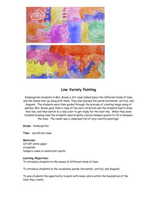 Line variety painting(lesson plan)