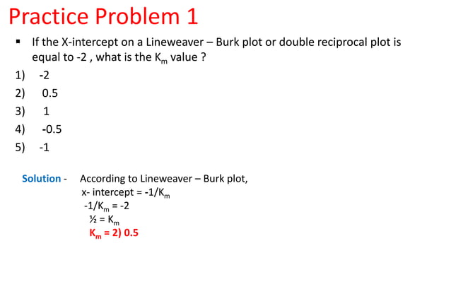 Lineweaver - Burk plot.pptx | Chemistry | Science