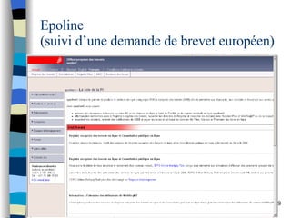 Epoline  (suivi d’une demande de brevet européen) 